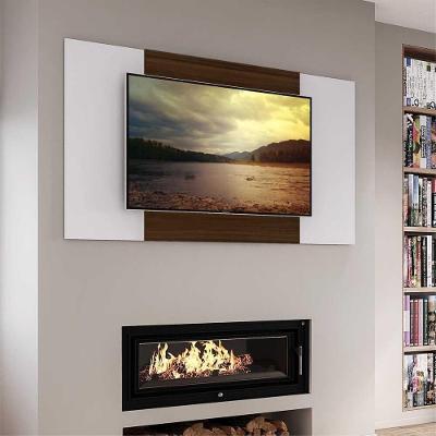 Painel Com Suporte Tv 65" 2 Em 1 Malta Multimóveis V3584 Branco/Madeirado Branco/Madeirado