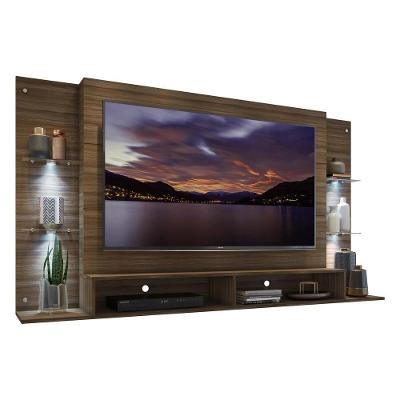 Painel Com Suporte Tv 60" E 4 Leds Vegas Multimóveis V3678 Madeirado Madeirado