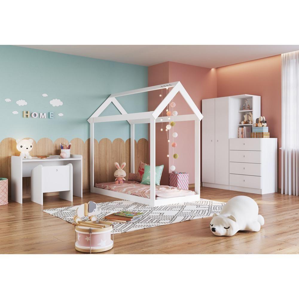 Mini Cama Infantil Para Colchão 148x68 Multimóveis Cr40093 Branca Branco - 3