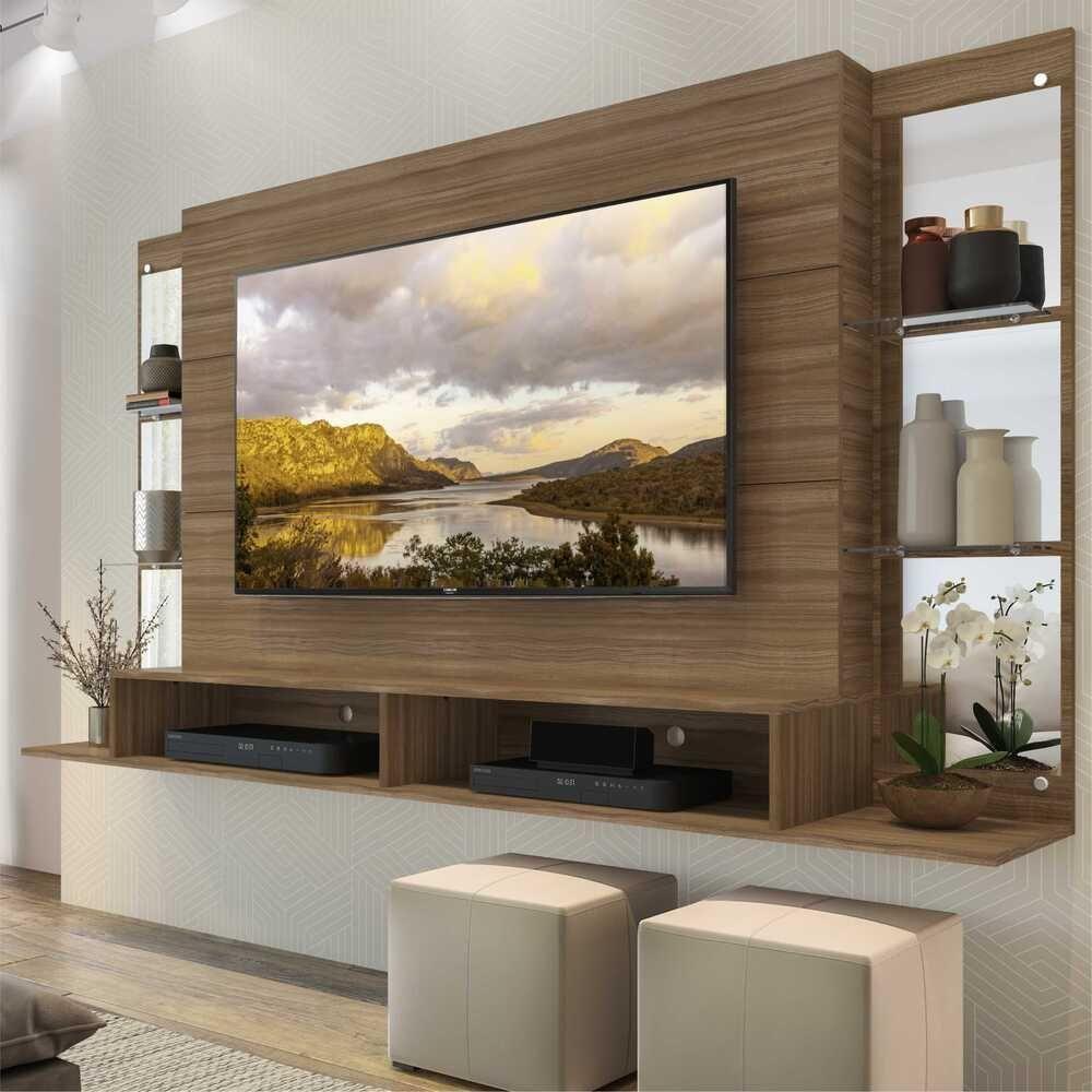 Painel Com Suporte Tv 60" E Espelho Nairóbi Multimóveis V3321 Nogueira Nogueira - 7