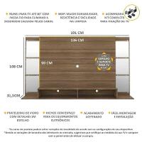 Painel Com Suporte Tv 60" E Espelho Nairóbi Multimóveis V3321 Nogueira Nogueira - 6