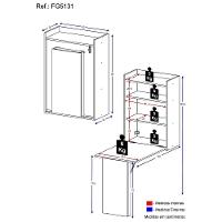 Mesa Dobrável Com Armário Fg5131 Branca - 5