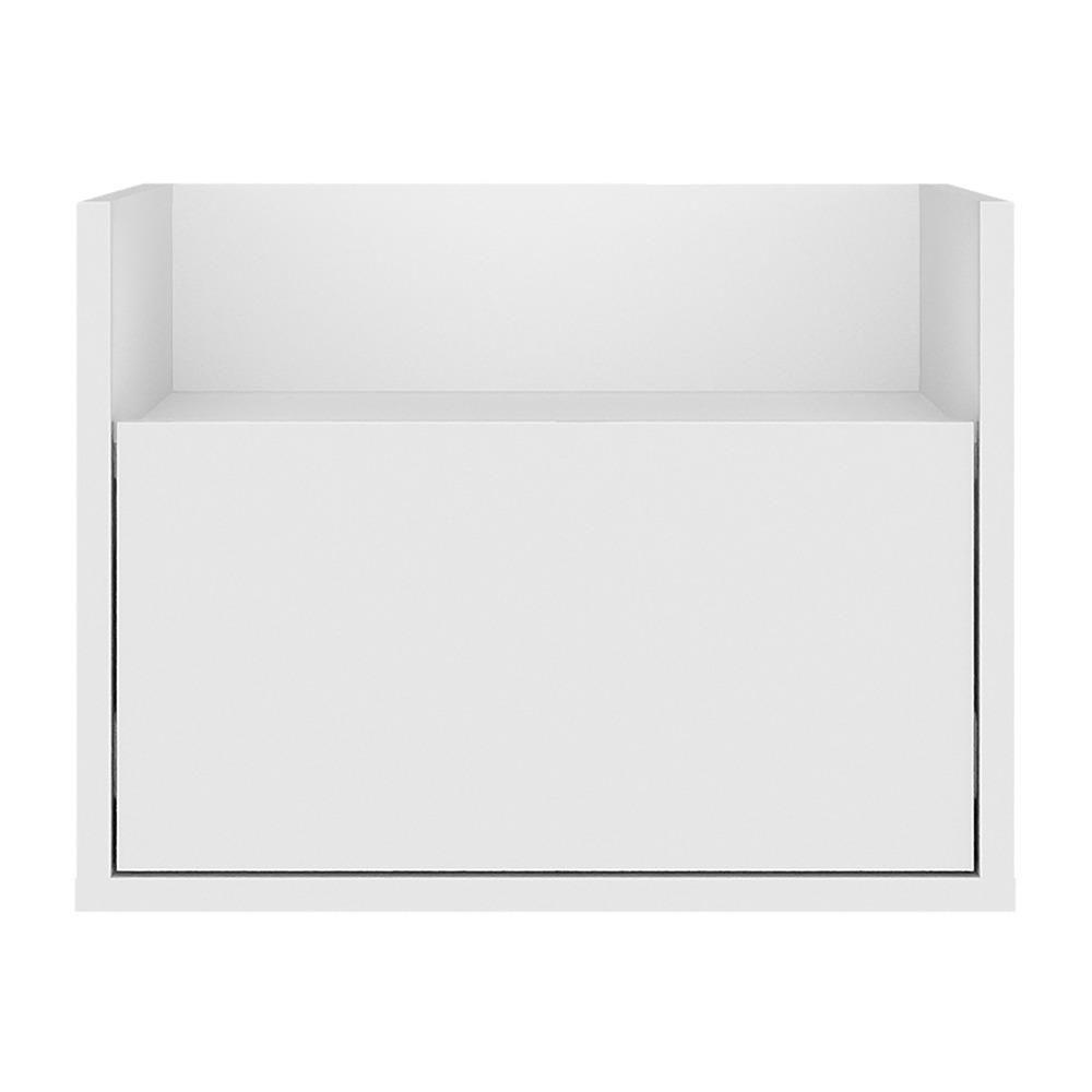 Mesa De Cabeceira 40Cm Suspensa Multimóveis V4040 Branca Branco - 2