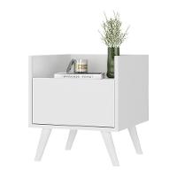 Mesa De Cabeceira 40Cm Retrô Multimóveis V4041 Branca Branco - 1