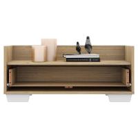 Kit Com 2 Mesas De Cabeceira 80Cm Multimóveis V4003 Rustic/Branca Rustic/Branco