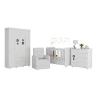 Quarto Completo Com Colchão E Poltrona De Amamentação Pimpolho Mp4097 Branco Branco - 6