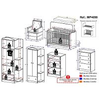 Quarto Completo Com Colchão E Poltrona De Amamentação João E Maria Mp4098 Branco Branco