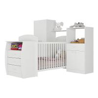 Quarto Infantil Com Berço-cômoda Laura Branco - 2