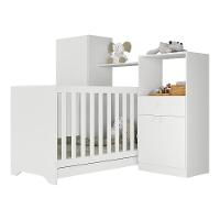 Quarto Infantil Com Berço 3 Em 1 Luíza Branco - 1