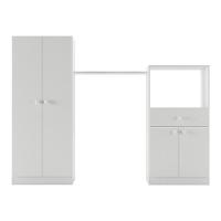 Quarto De Bebê Completo Berço/guarda-roupa/cômoda Fg2869 Branco - 1