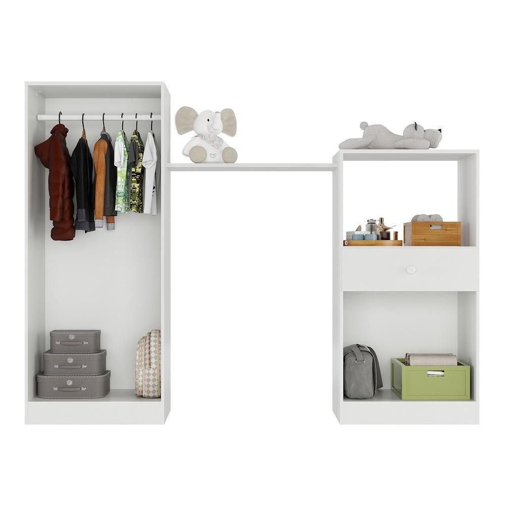 Quarto Infantil Com Berço-cômoda Laura Branco/cinza - 4