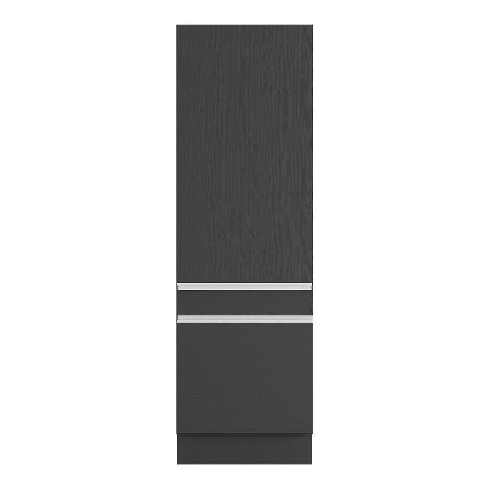 Paneleiro Com Rodapé 2 Portas Veneza Preto/branco - 4