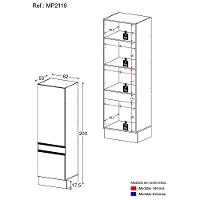 Paneleiro Com Rodapé 2 Portas Gb Mp2119 Preto - 5