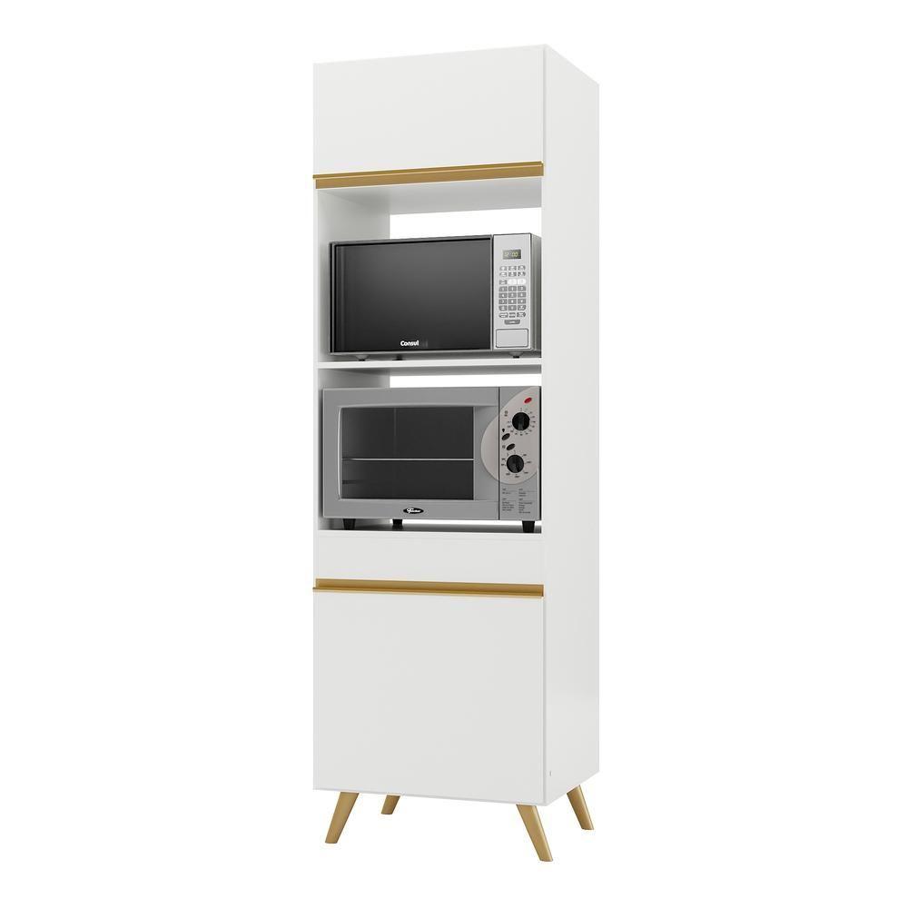 Paneleiro 2 Portas Para Forno E Microondas Veneza Gw Fg3679 Branco - 2