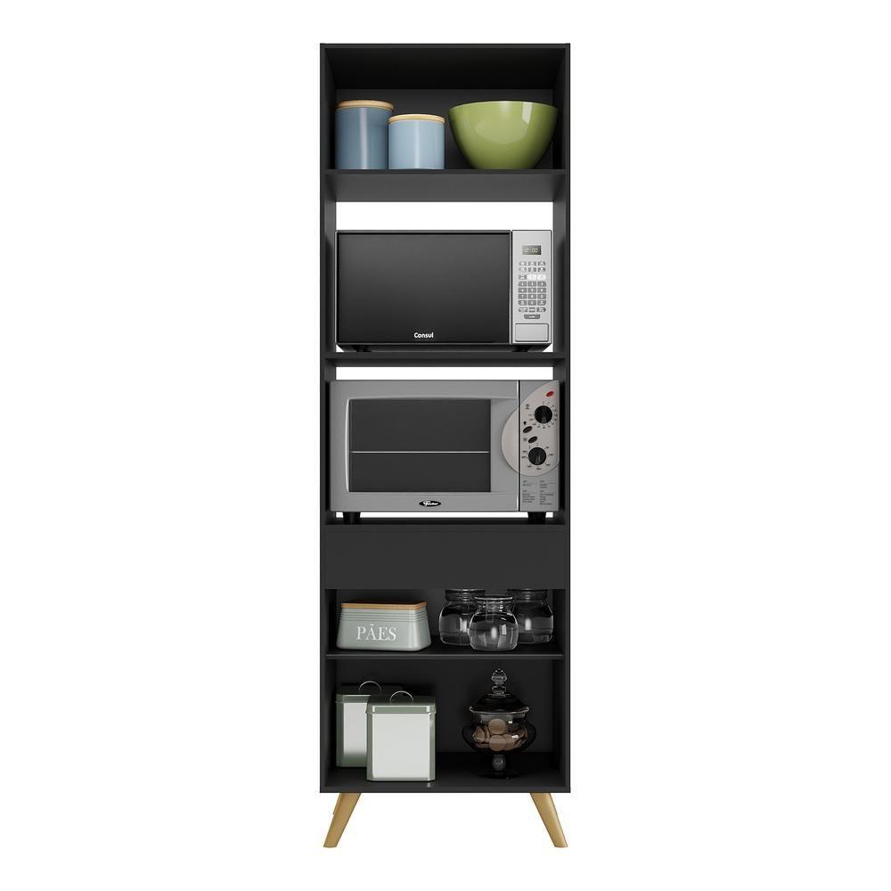 Paneleiro 2 Portas Para Forno E Microondas Veneza Gb Fg3679 Preto - 8