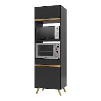 Paneleiro 2 Portas Para Forno E Microondas Veneza Gb Fg3679 Preto - 1