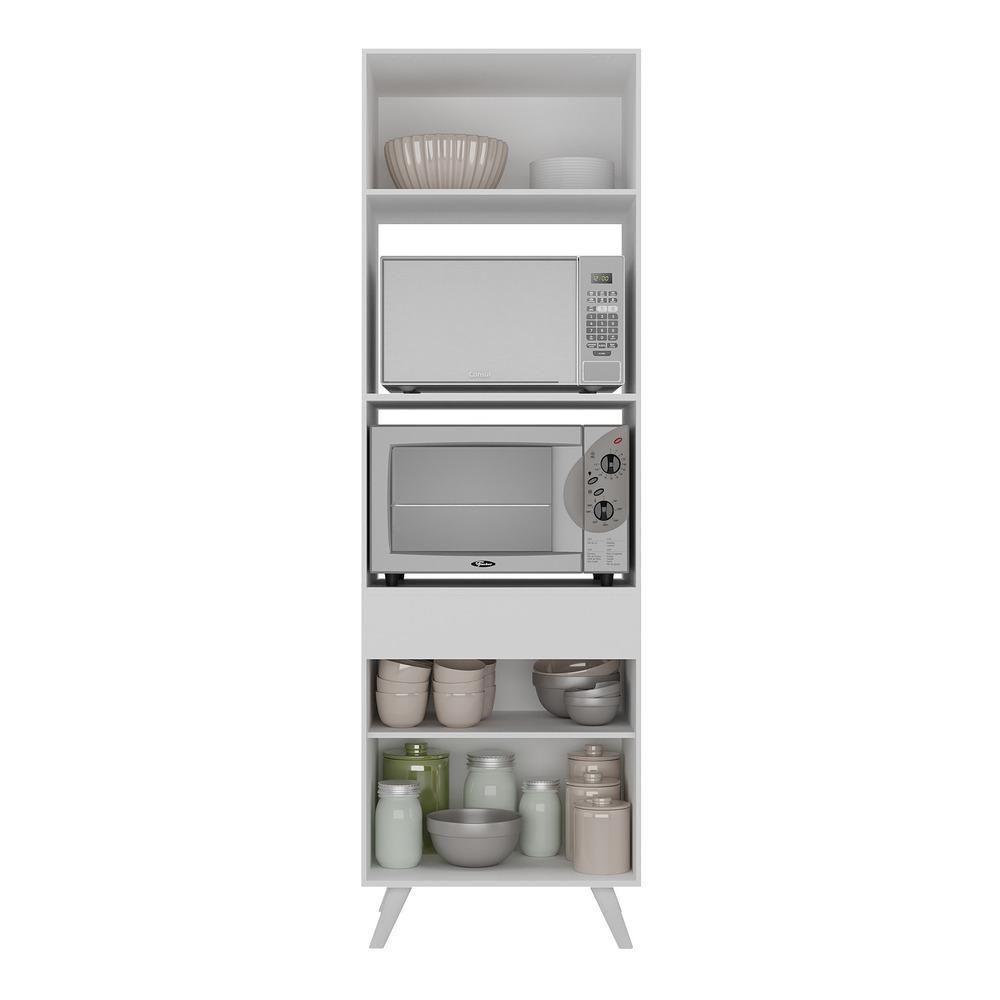 Paneleiro 2 Portas Para Forno E Microondas Branco - 3