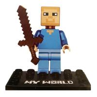Brinquedo Boneco Minecraft My World Compatível Lego - Steve - 1