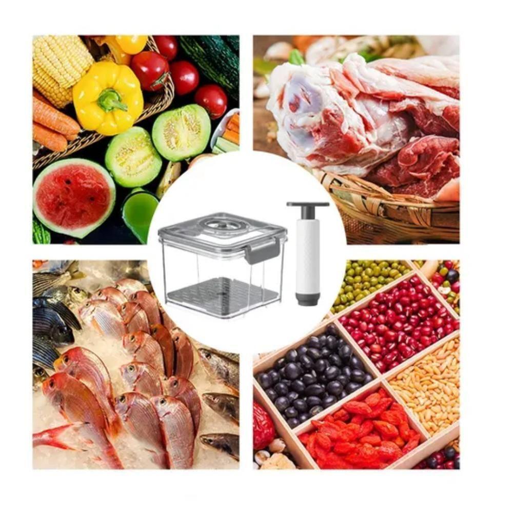 Pote Hermético Profissional Com Bomba De Vácuo 1,5l Conservação Inteligente De Alimentos - 2