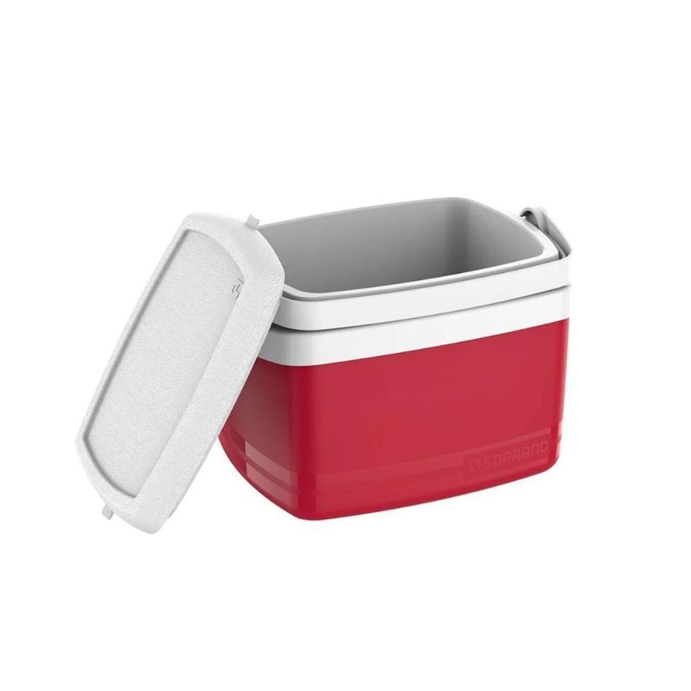 Caixa Termica Cooler 5 L Cores Bebidas Alça Soprano Vermelho - 3