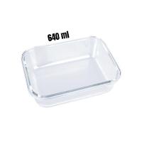 Kit 12 Potes Hermético Marmita De Vidro Retangular 640ml Mor - 8