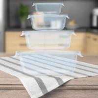 Kit 12 Potes Hermético Marmita De Vidro Redondo 620ml Mor - 3