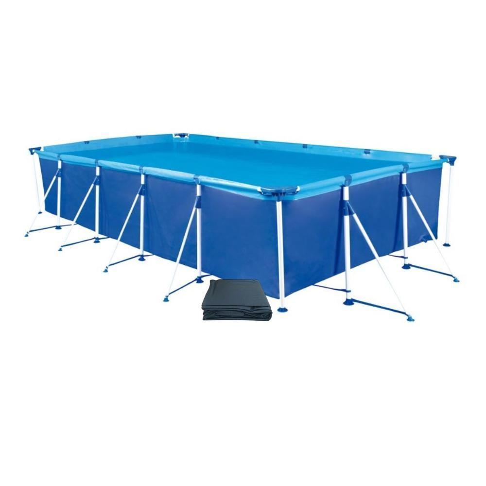 Piscina Retangular 10000 Litros Estruturada Premium Com Capa Mor - 2