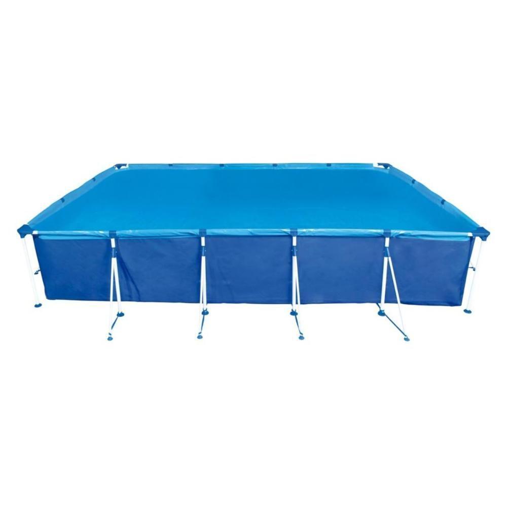 Piscina Retangular 10000 Litros Estruturada Premium Com Capa Mor - 4