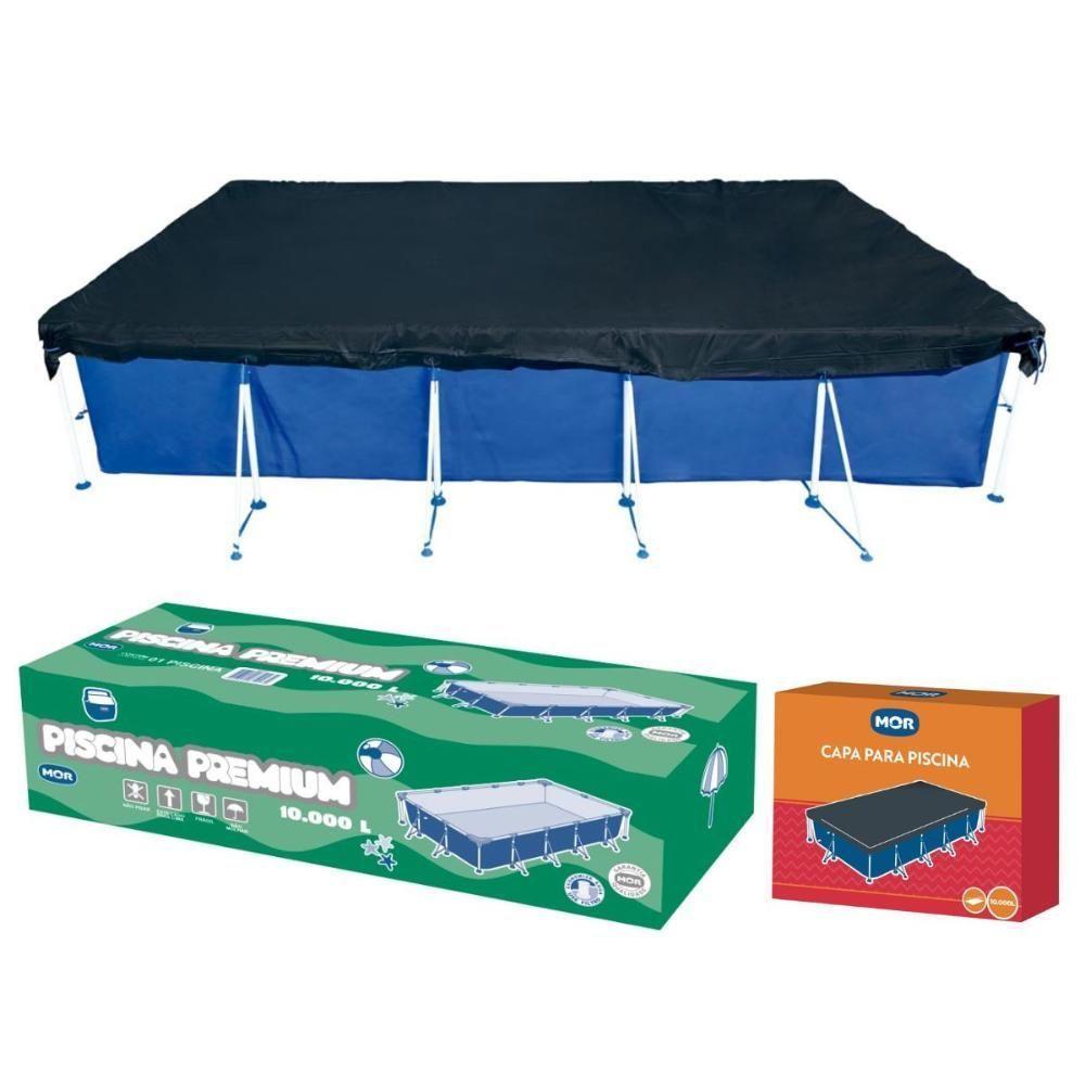Piscina Retangular 10000 Litros Estruturada Premium Com Capa Mor - 7