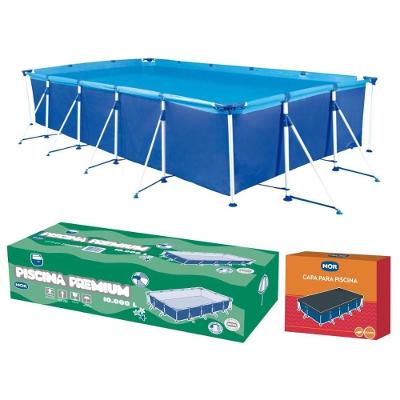 Piscina Retangular 10000 Litros Estruturada Premium Com Capa Mor