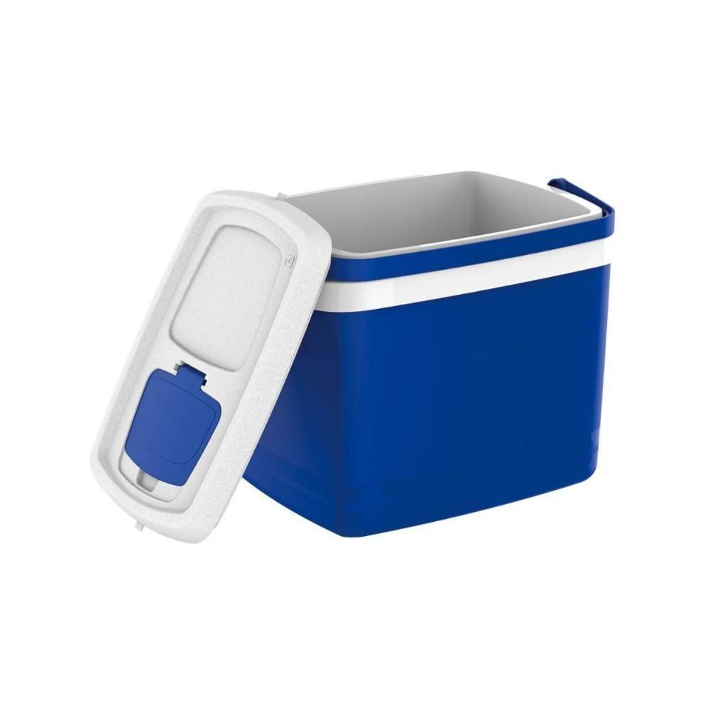 Caixa Termica Cooler 32 L Cores Bebidas Alça Soprano Azul - 2