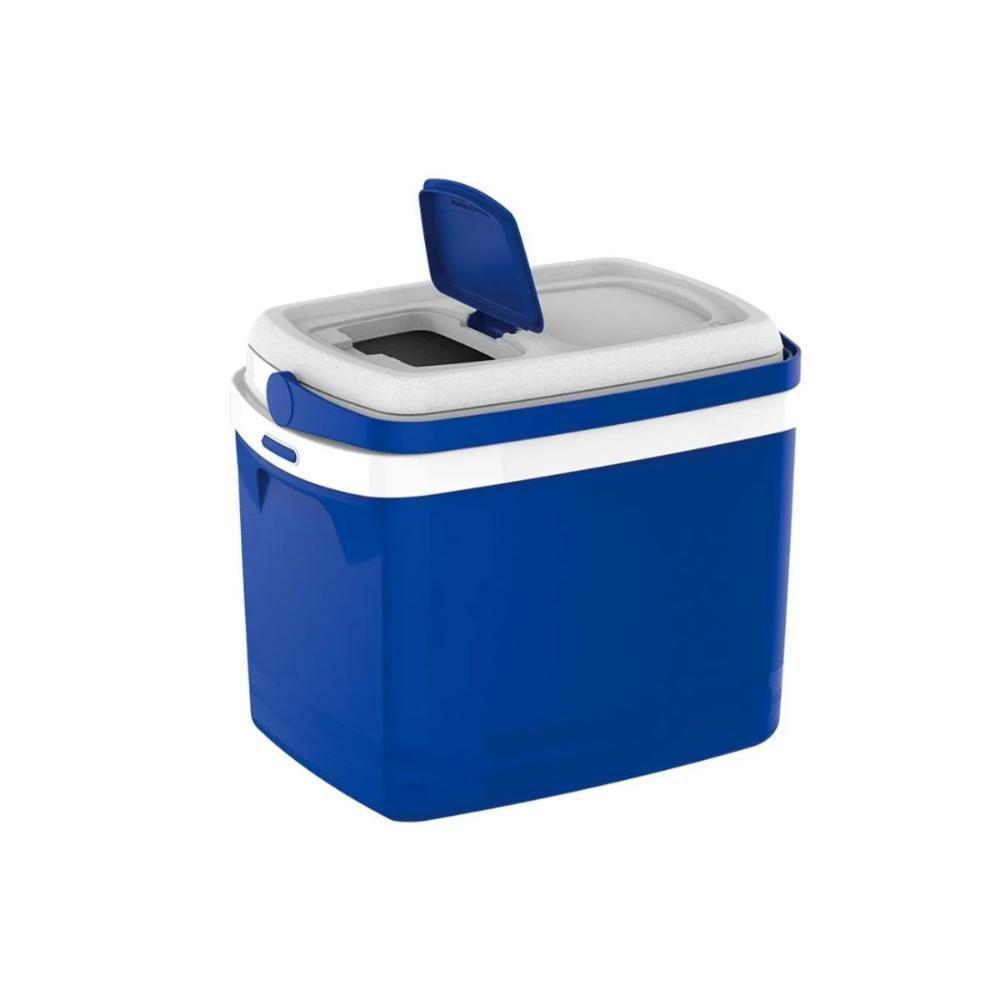 Caixa Termica Cooler 32 L Cores Bebidas Alça Soprano Azul - 5