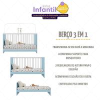 Jogo De Quarto Infantil Com Colchão Incluso Trevalla Móveis Pom Pom - Azul-branco Azul-branco - 7