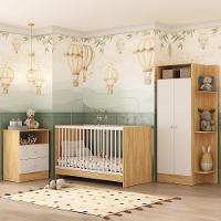 Jogo De Quarto Infantil Com Colchão Incluso Trevalla Móveis Pom Pom - Madeirado-branco Madeirado-branco - 2