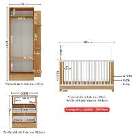Jogo De Quarto Infantil Com Colchão Incluso Trevalla Móveis Pom Pom - Madeirado-branco Madeirado-branco - 8