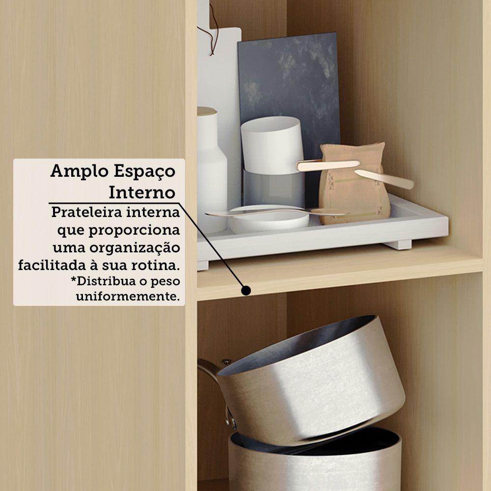 Balcão De Cozinha 100% Mdf 1 Pt 40cm Aura Luciane Móveis Carvalho - 2