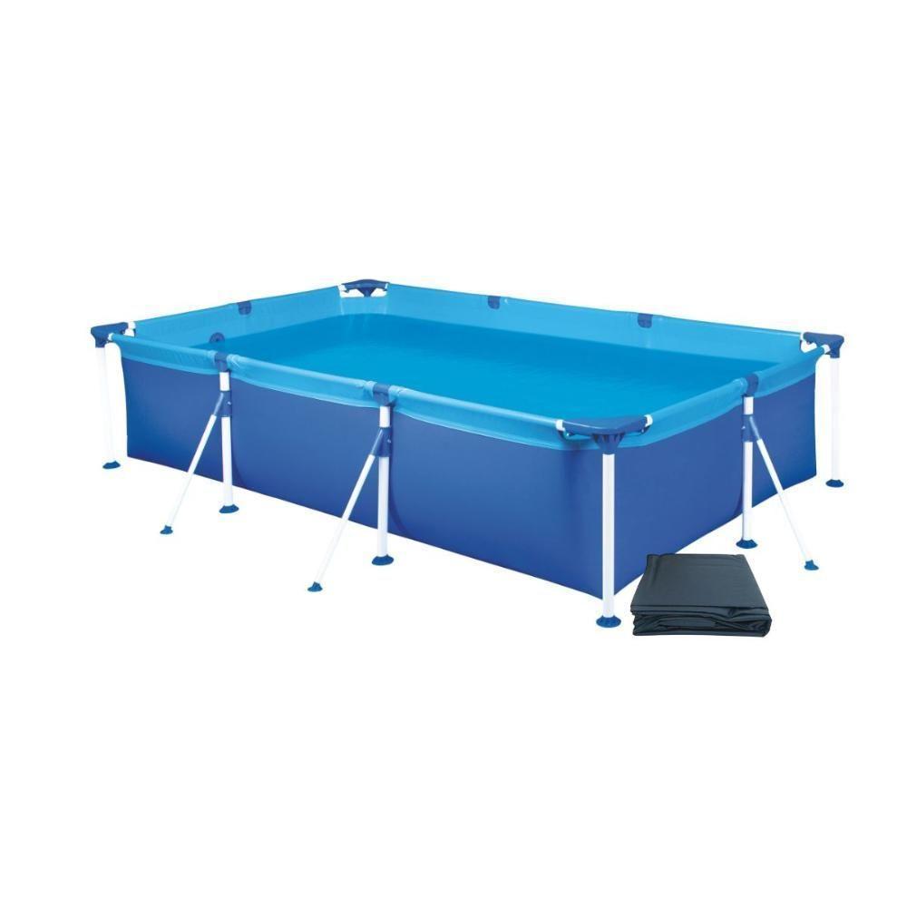 Piscina Retangular 5000 Litros Estruturada Premium Com Capa Mor - 5
