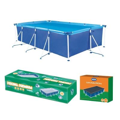 Piscina Retangular 5000 Litros Estruturada Premium Com Capa Mor