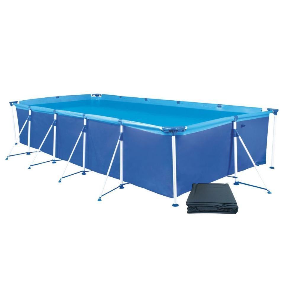 Piscina Retangular 7600 Litros Estruturada Premium Com Capa Mor - 2
