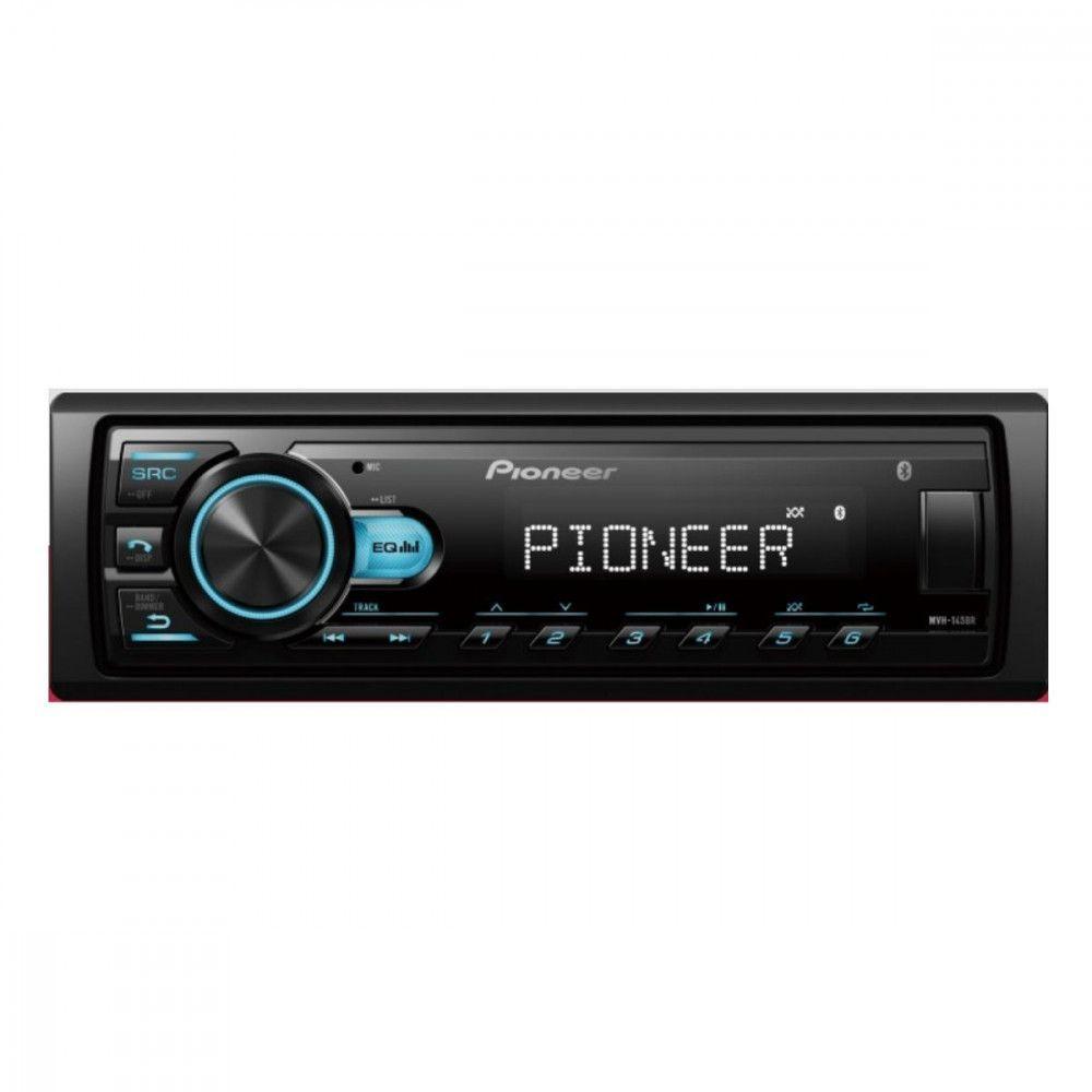 Som Automotivo Pionner Bluetooth Usb Fm Mvh-145br Preto - 1