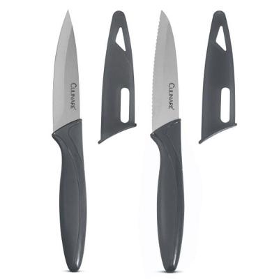 Conjunto 2 Facas De Descascar Em Aço Inox Culinare Cinza