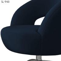 Poltrona Giostra Base Giratória Em Alumínio - Élpis Móveis Azul - 3