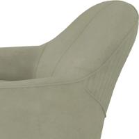 Poltrona Toscana Base Giratória Em Madeira Tingida - Élpis Móveis Cinza - 3