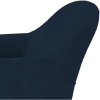 Poltrona Toscana Base Giratória Em Madeira Tingida - Élpis Móveis Azul