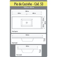 Conjunto Balcão De Cozinha Com Pia Granitada Poquema Branco - 6