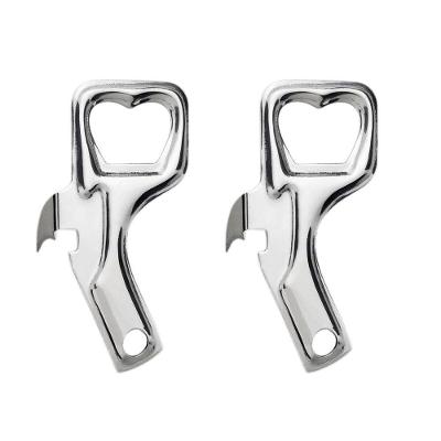 Kit 2 Abridores De Lata E Garrafas 9cm Aço Inox 2 Em 1 Original