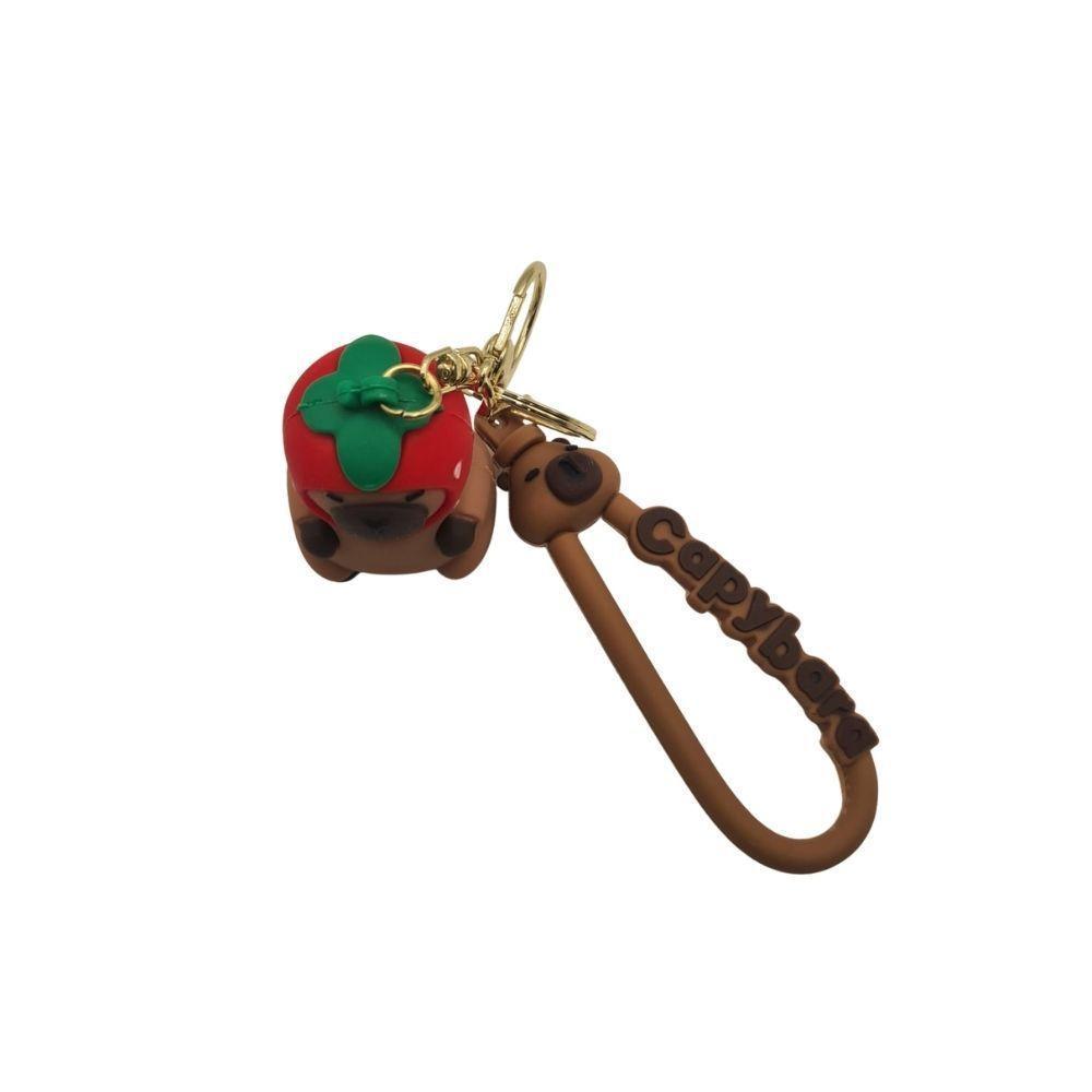 Chaveiro Pingente Capivara Emborrachado Brinquedo Decorativo Escolar Mochila Estojo Bolsa - 3