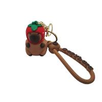 Chaveiro Pingente Capivara Emborrachado Brinquedo Decorativo Escolar Mochila Estojo Bolsa - 1