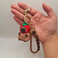 Chaveiro Pingente Capivara Emborrachado Brinquedo Decorativo Escolar Mochila Estojo Bolsa - 5