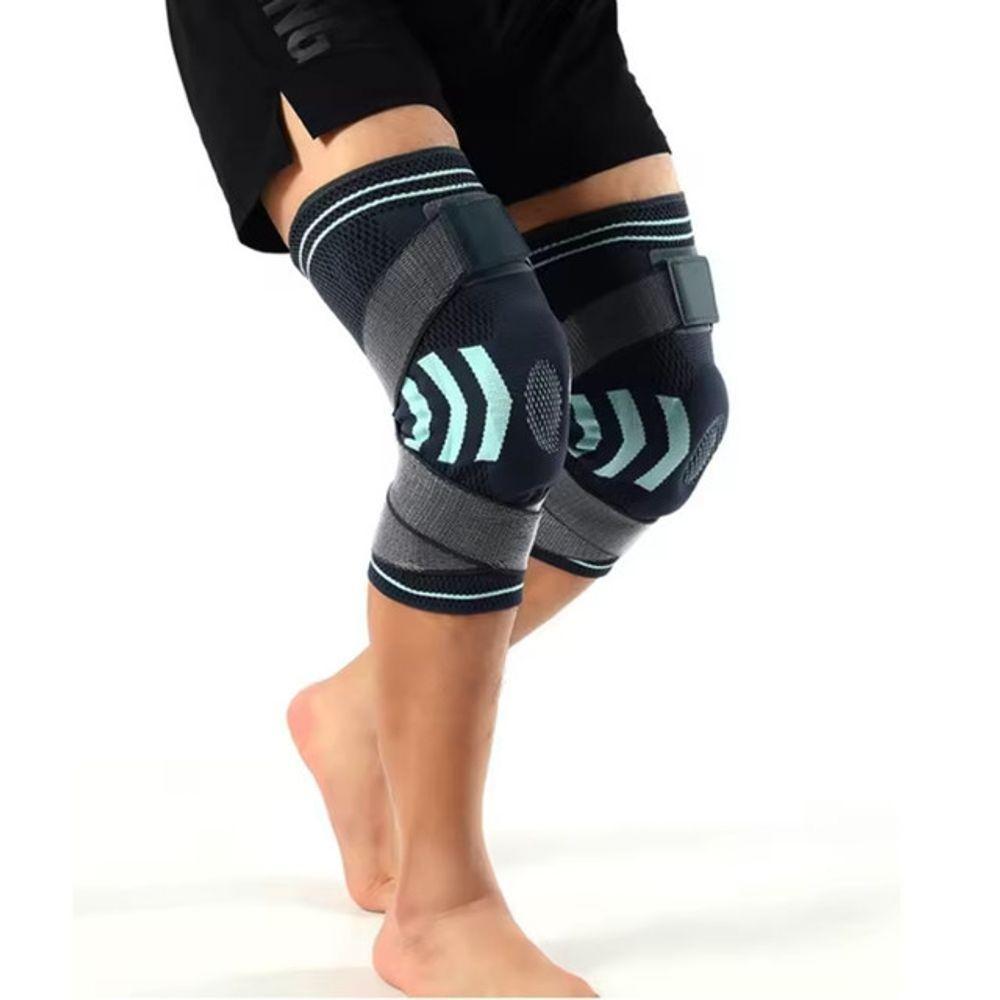 Joelheira Compressão Estabilizador Silicone Gel Ajustável Preto - 2